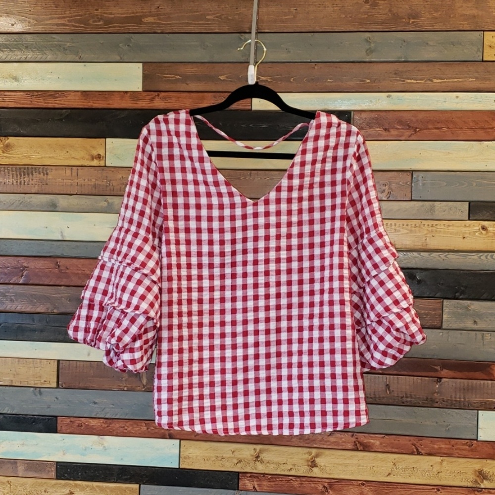 Velvet Heart size L gingham blouse